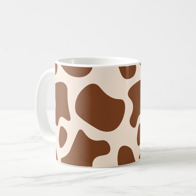 Mug Impression de vache rose et Brown (Devant gauche)