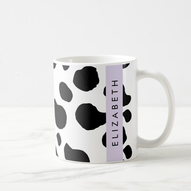 Mug Impression De Vache, Spots De Vache, Noir Et Blanc (Droite)