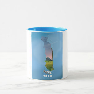 Mug Impression de voyage carte africaine du Togo