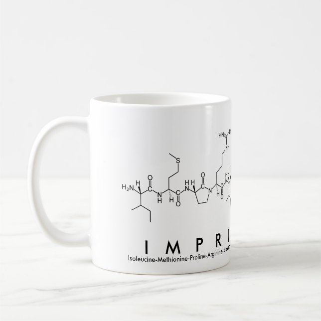 Mug Impression d'une masse de mots peptidique (Gauche)