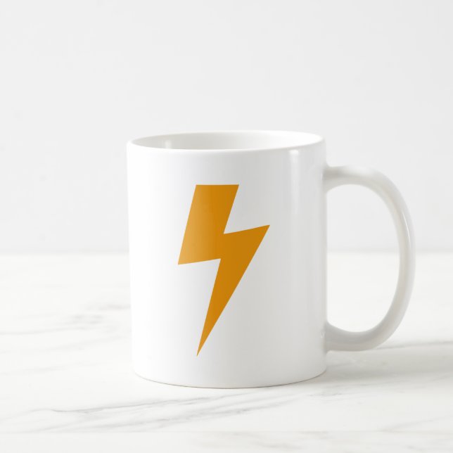 Mug Impression Énergie Jaune Foudre (Droite)