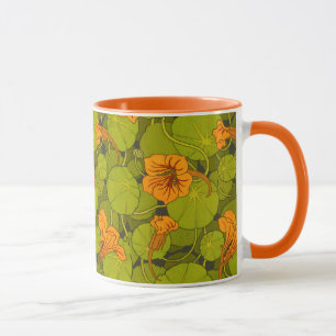 Mug Impression florale du Nasturtium victorien 1896