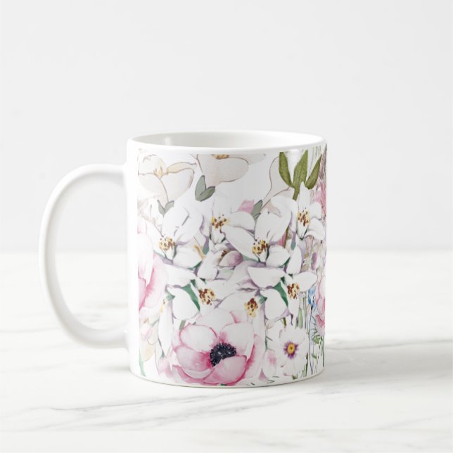 Mug Impression florale illustrée à la main (Gauche)