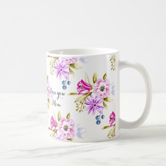 Mug Impression florale peu précise moderne (Droite)