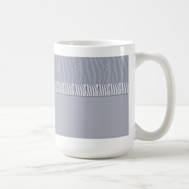 Mug Impression fourrure zèbre gris argent (Droite)