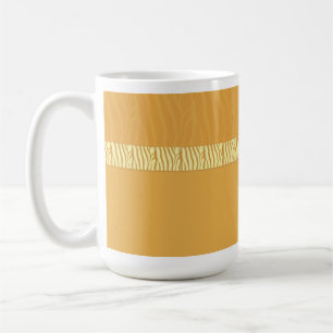 Mug Impression fourrure zèbre jaune doré