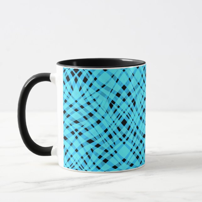 Mug Impression géométrique abstraite moderne rayée bri (Gauche)