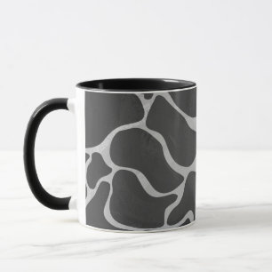Mug Impression Giraffe noir et gris clair
