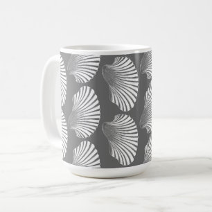 Mug Impression, gris et blanc des blocs de coquilles d