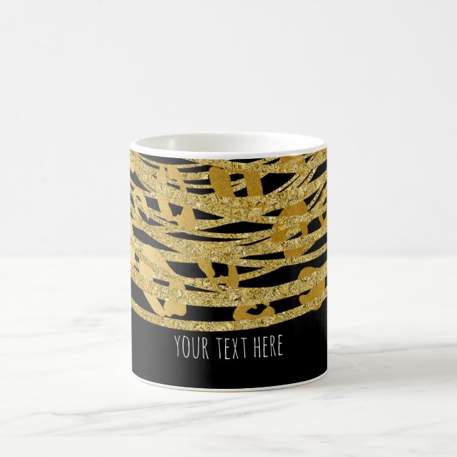 Mug Impression guépard Glamour Doré Impression Animaux (Centre)