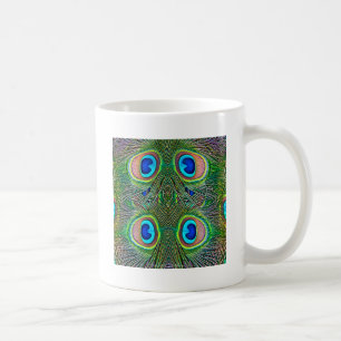 Mug Impression kaléidoscope de plumes de paon