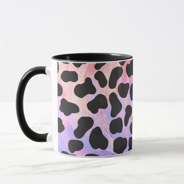 Mug Impression noire et rose dalmate (Gauche)