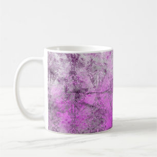 Mug Impression rose damassé Abstraite