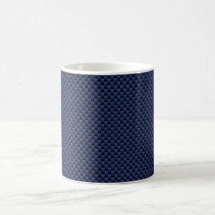 Mug Impression Royal Blue Carbon Fibre Style Tressage