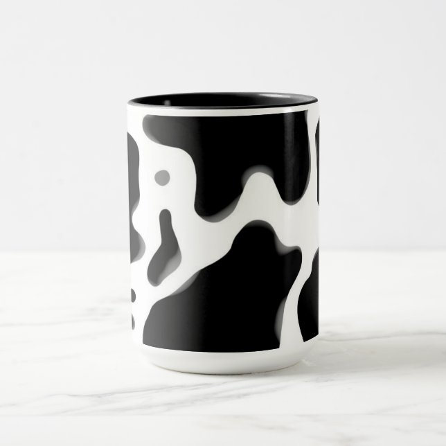 Mug Impression vache noir et blanc | Animal tendance  (Centre)