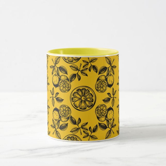 Mug Impression vintage d'agrumes (Centre)