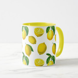 Mug Impression vintage de citron végétal