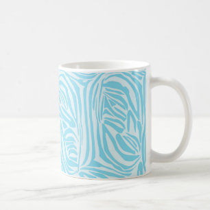 Mug Impression Zèbre Bleu Blanc Gras