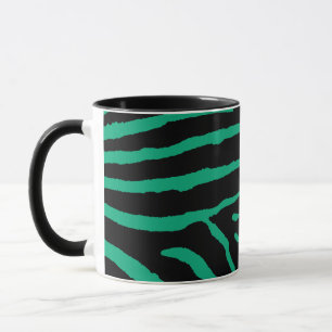 Mug Impression zèbre noir et vert