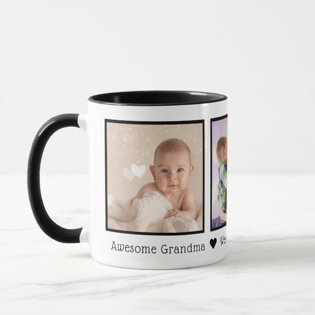 Mug Impressionnant Grand-mère Multi Photo Personnalisé (Gauche)