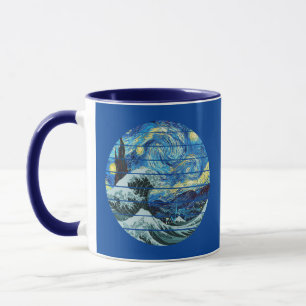 MUG IMPRESSIONNISME NUIT ÉTOILÉE VAGUE DE KANAGAWA ART