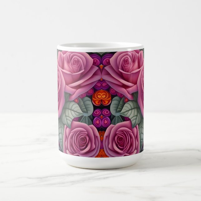 Mug Imprimante magnifique pastel victorien rose rose (Centre)