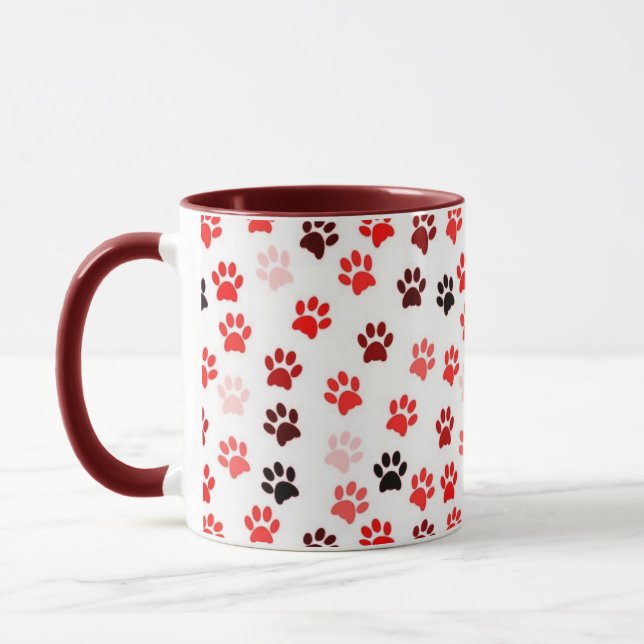 Mug Imprimantes de pieds animaux (Gauche)