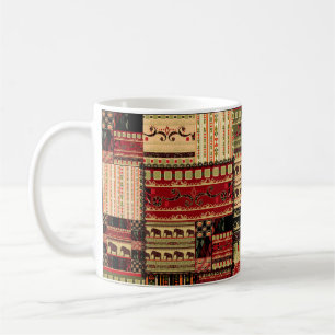 Mug Imprimé africain rétro avec éléphants