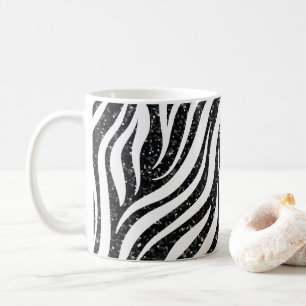 Mug Imprimé Animaux Sauvages Rayures Zèbre Noir Paille