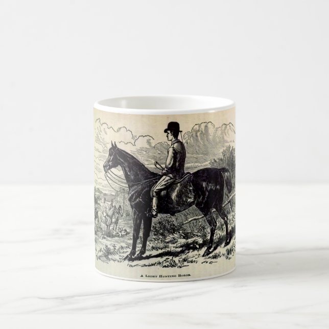 Mug Imprimé au 19e siècle Un cheval de chasse léger (Centre)