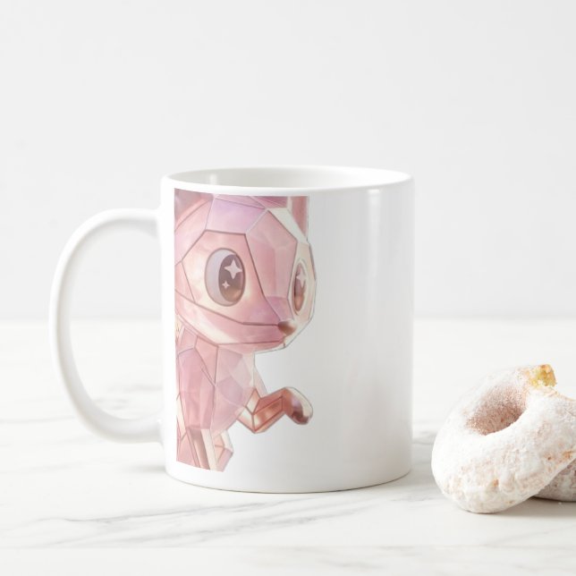 Mug imprimé chat rose (Avec donut)