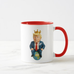 Mug imprimé, un roi assis sur le monde.