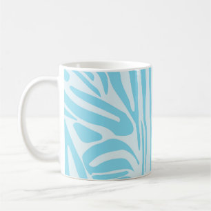 Mug Imprimé zèbre bleu et blanc gras