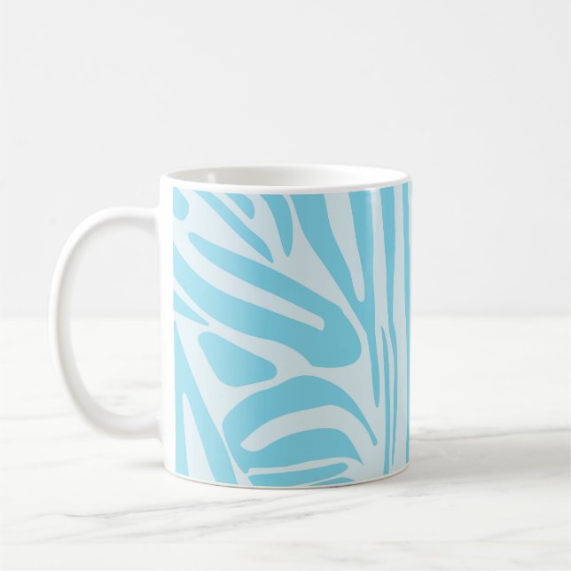 Mug Imprimé zèbre bleu et blanc gras (Gauche)