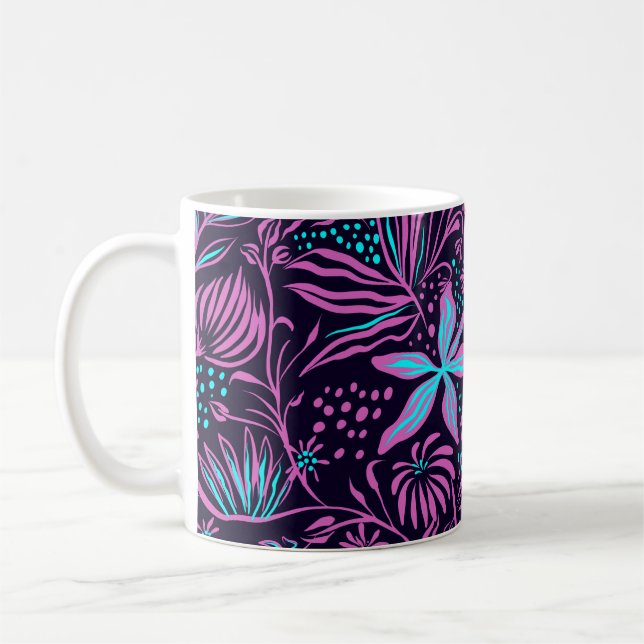 Mug Imprimer le dessin de feuilles motifs (Gauche)