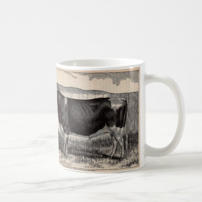 Mug Imprimerie du 19e siècle Holstein taureau (Droite)