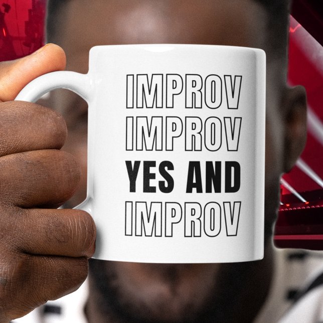 Mug IMPROV OUI ET comédie d'improvisation personnalisa (Créateur téléchargé)