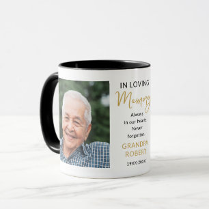 Mug In Love Memory 2 Photo Black And Gold Memorial