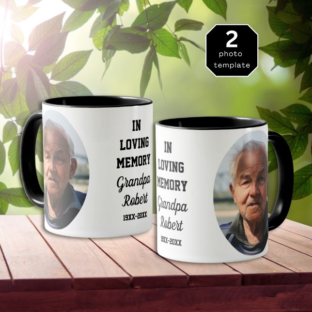 Mug In Love Memory 2 Photo Memorial Keepsaké (In Loving Memory 2 Photo Memorial Keepsake Mug)