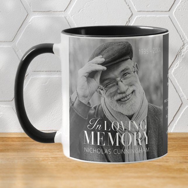 Mug In Love Memory Modern Elegant Photo Memorial (Créateur téléchargé)