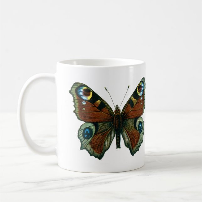 Mug Inachis io - Le papillon paon européen (Gauche)
