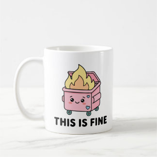 Mug Incendie de poubelle Kawaii C'est bien drôle Sarca