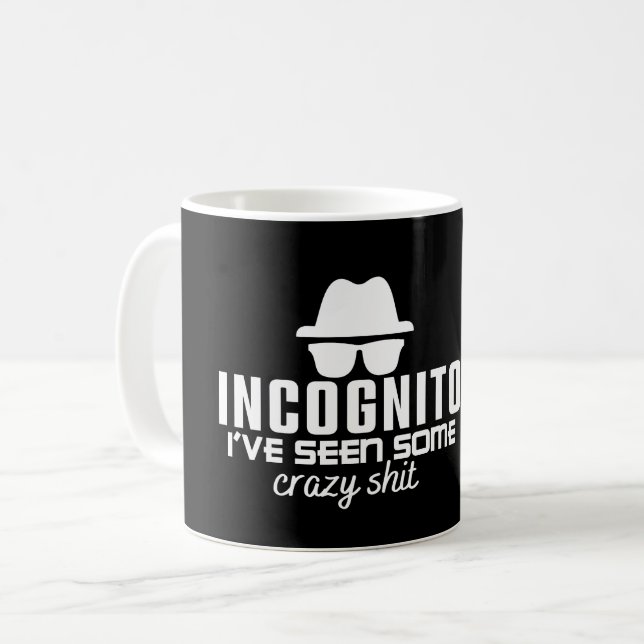 MUG INCOGNITO J'AI VU UN JEU DE CHAUSSURES CRAZY (Devant gauche)