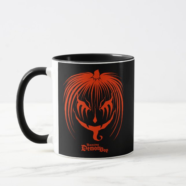 Mug Incroyable citrouille tête de démon garçon d'Hallo (Gauche)