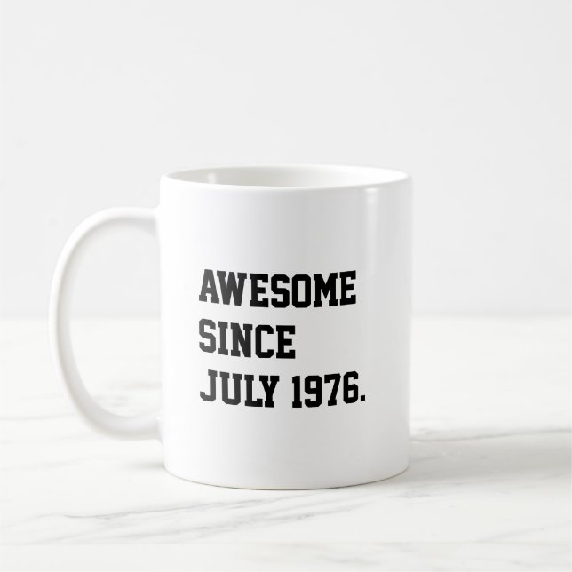 Mug Incroyable depuis juillet 1976 Drôle de 50e annive (Gauche)