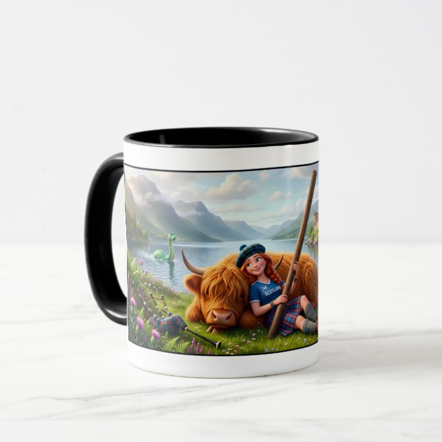 Mug Incroyable Écosse Nessie 3D (Devant gauche)
