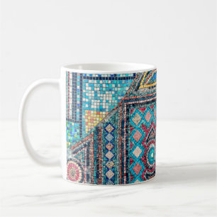 Mug incroyablement belle et vive mosaïque antique sur