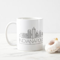 Indianapolis, Indiana| Ligne Skyline Stylisée Vill