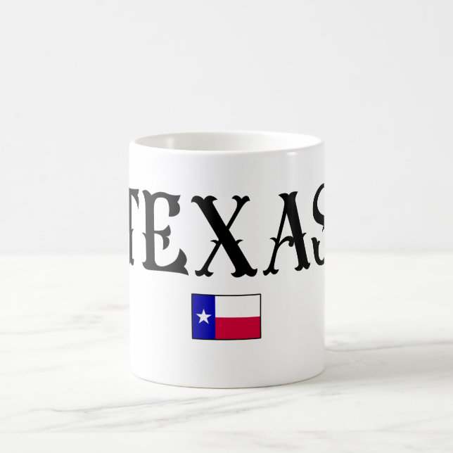 Mug Indicateur de la carte d'état du Texas USA (Centre)