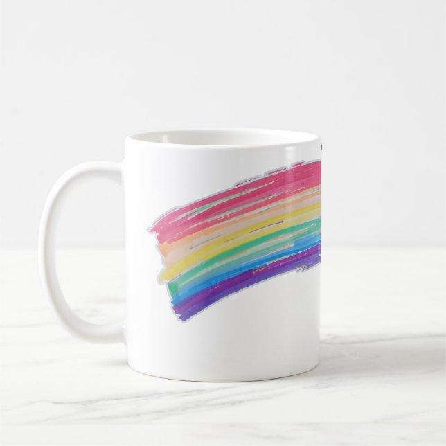 Mug Indicateur de la fierté arc-en-ciel (Gauche)